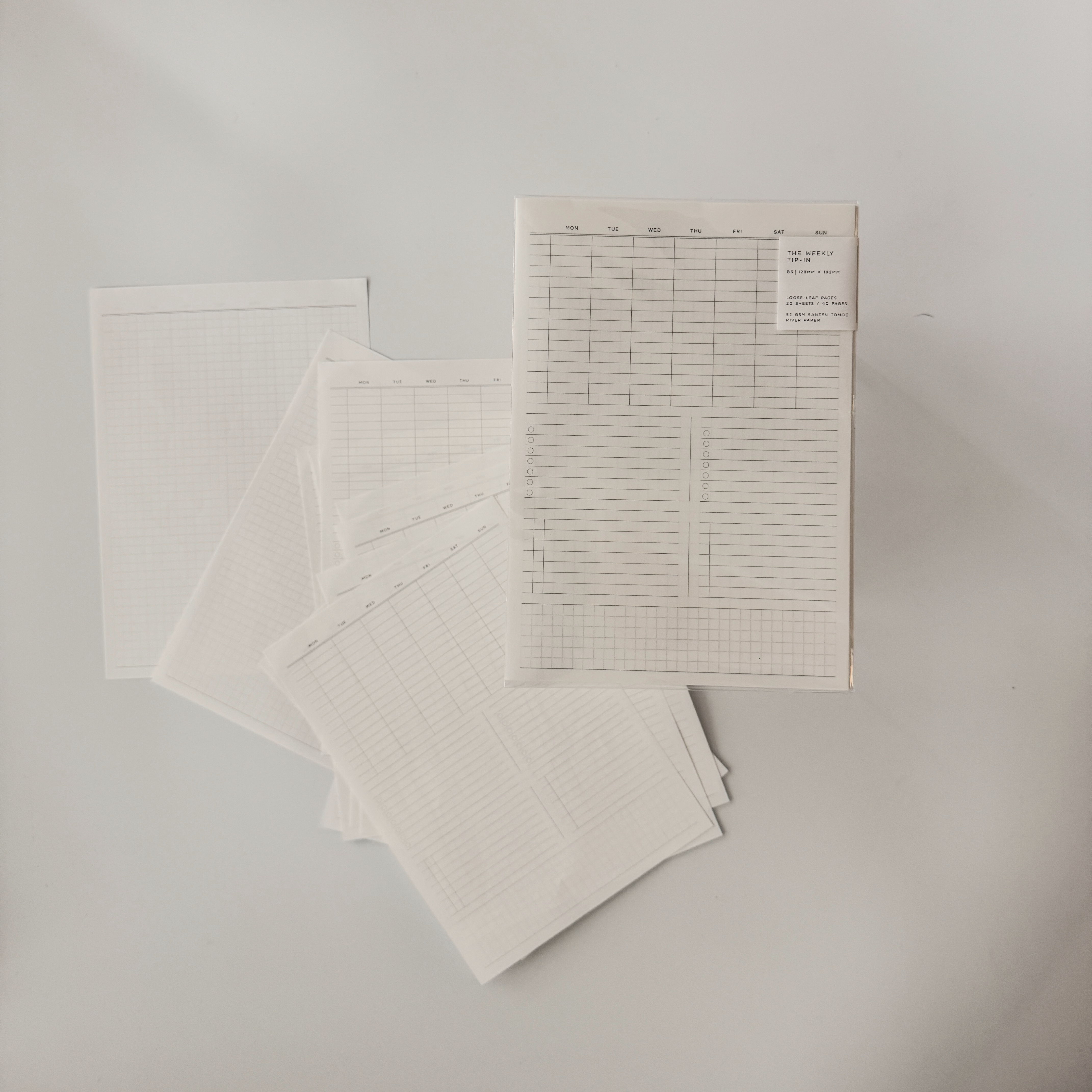 B6 - loose leaf paper - tip ins
