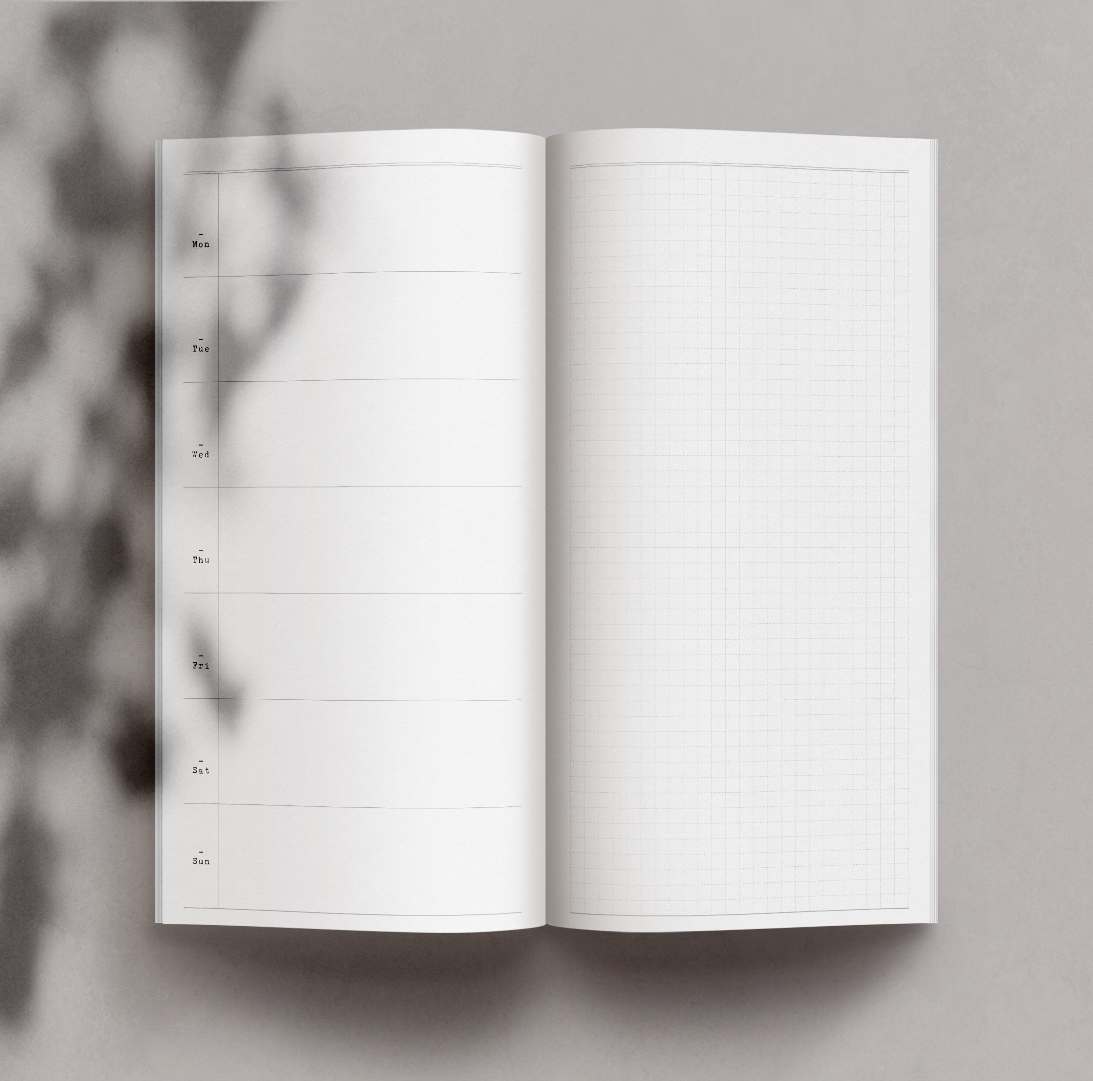 Standard TN Booklet - Horizontal Weekly - UNDATED
