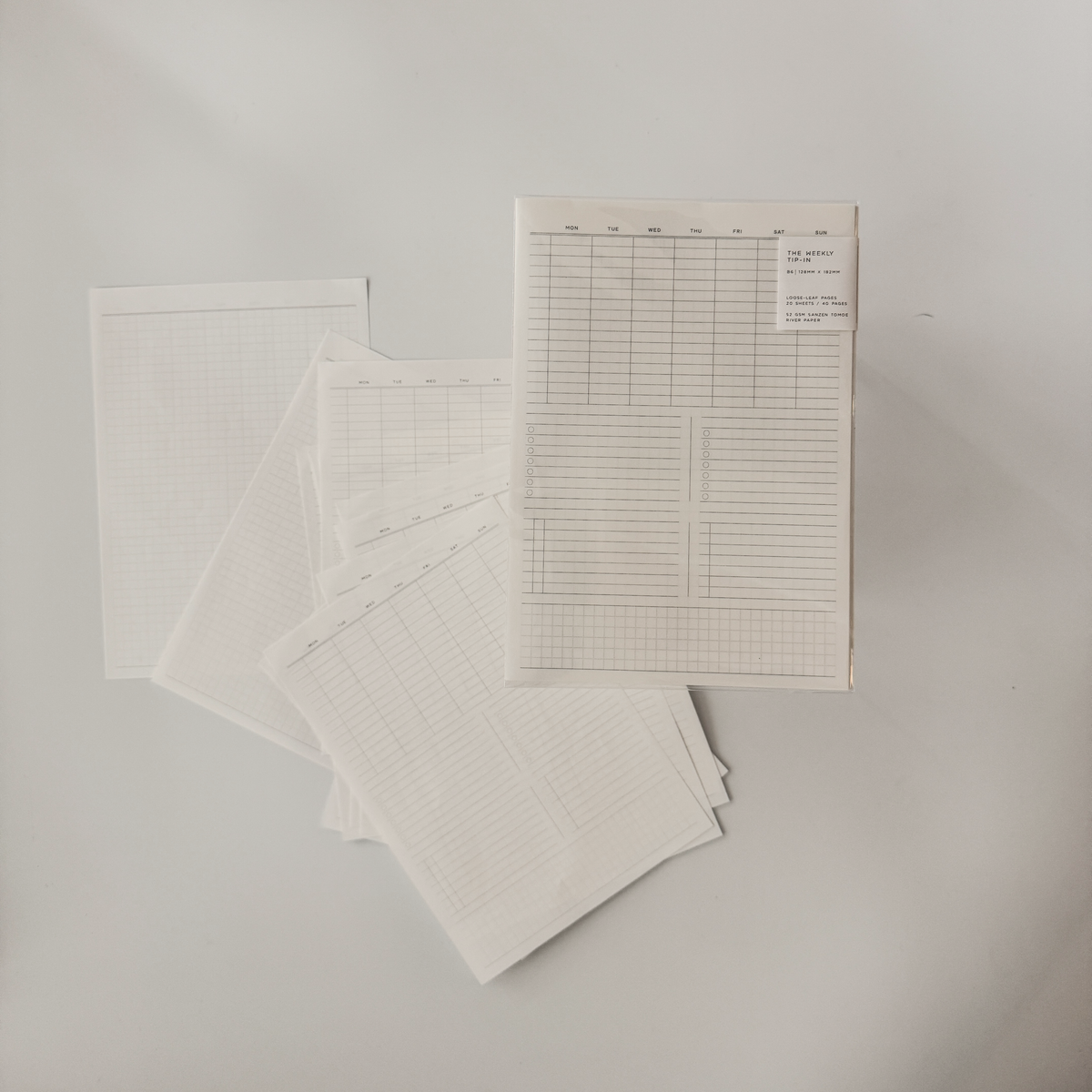 B6 - loose leaf paper - tip ins
